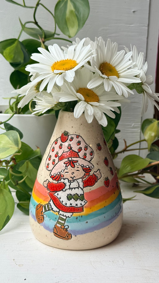 Britton’s Strawberry/Rainbow vase