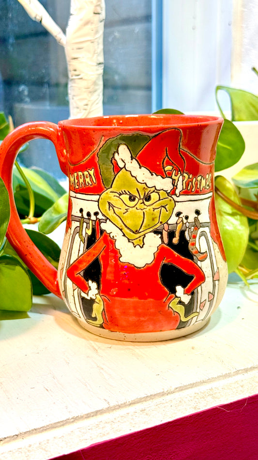Mantle Grinch mug *READY TO SHIP!*