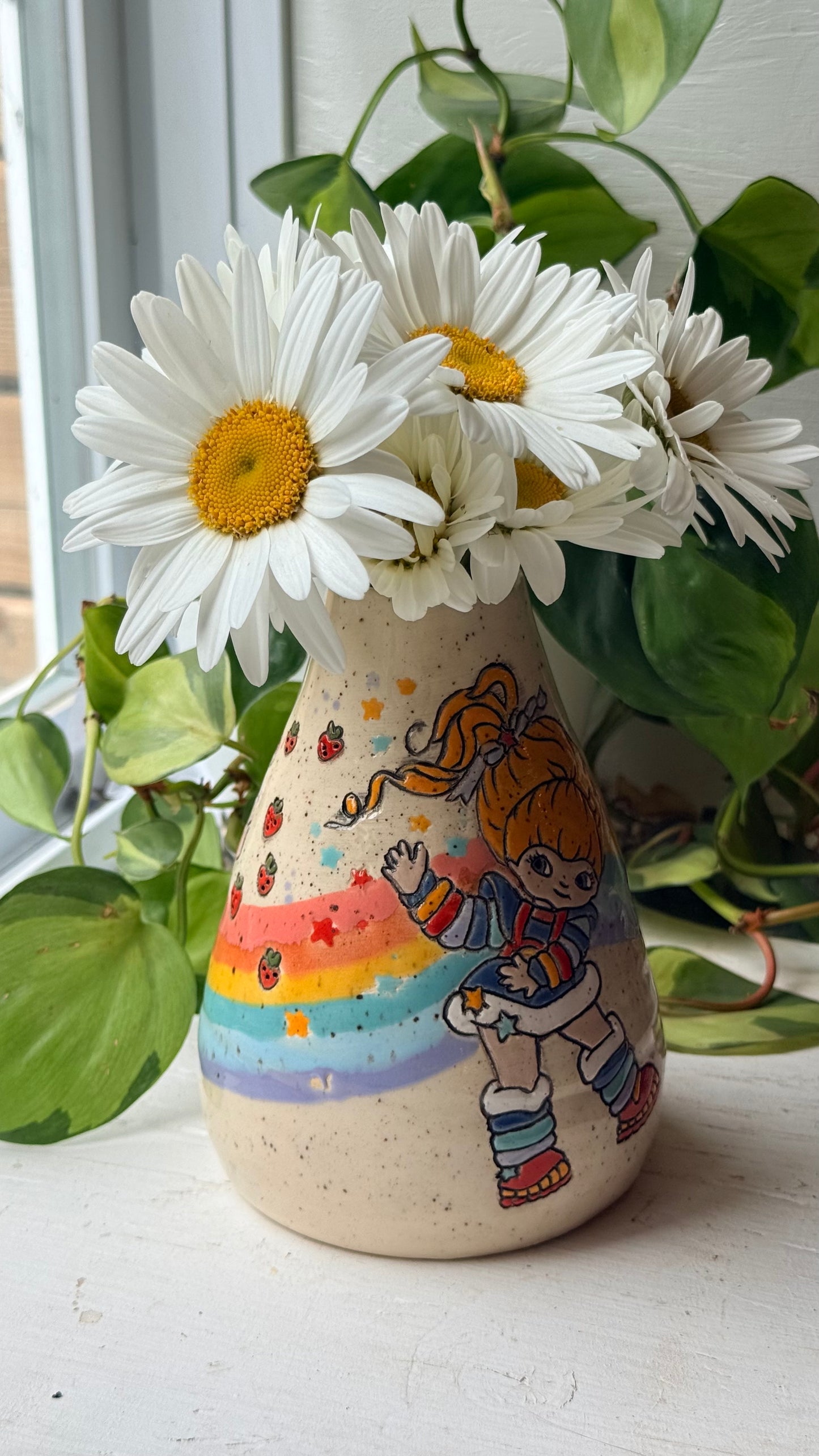 Rainbow + Strawberry vase *READY TO SHIP!*