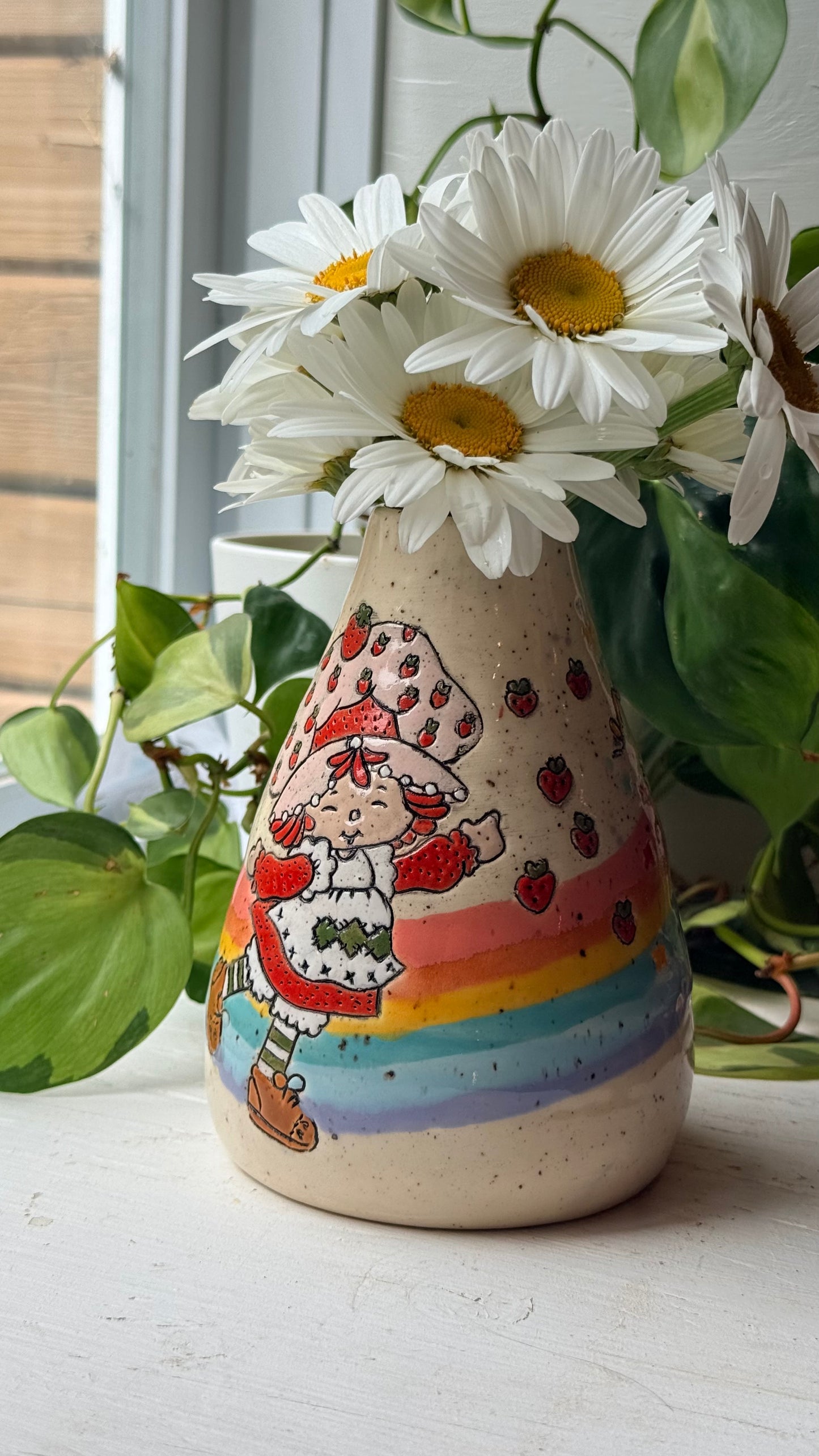 Rainbow + Strawberry vase *READY TO SHIP!*