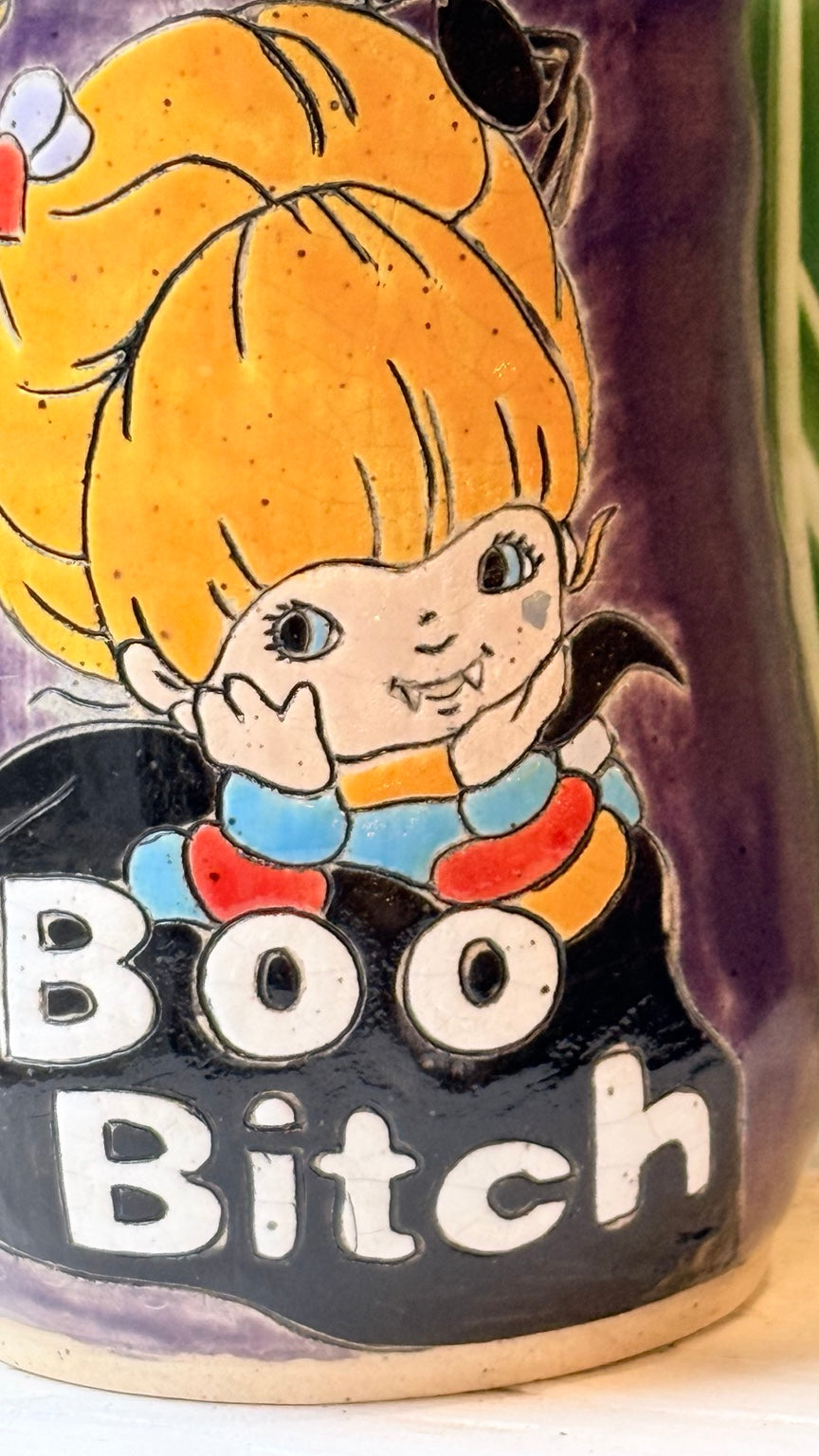 Boo Bitch mug close-up