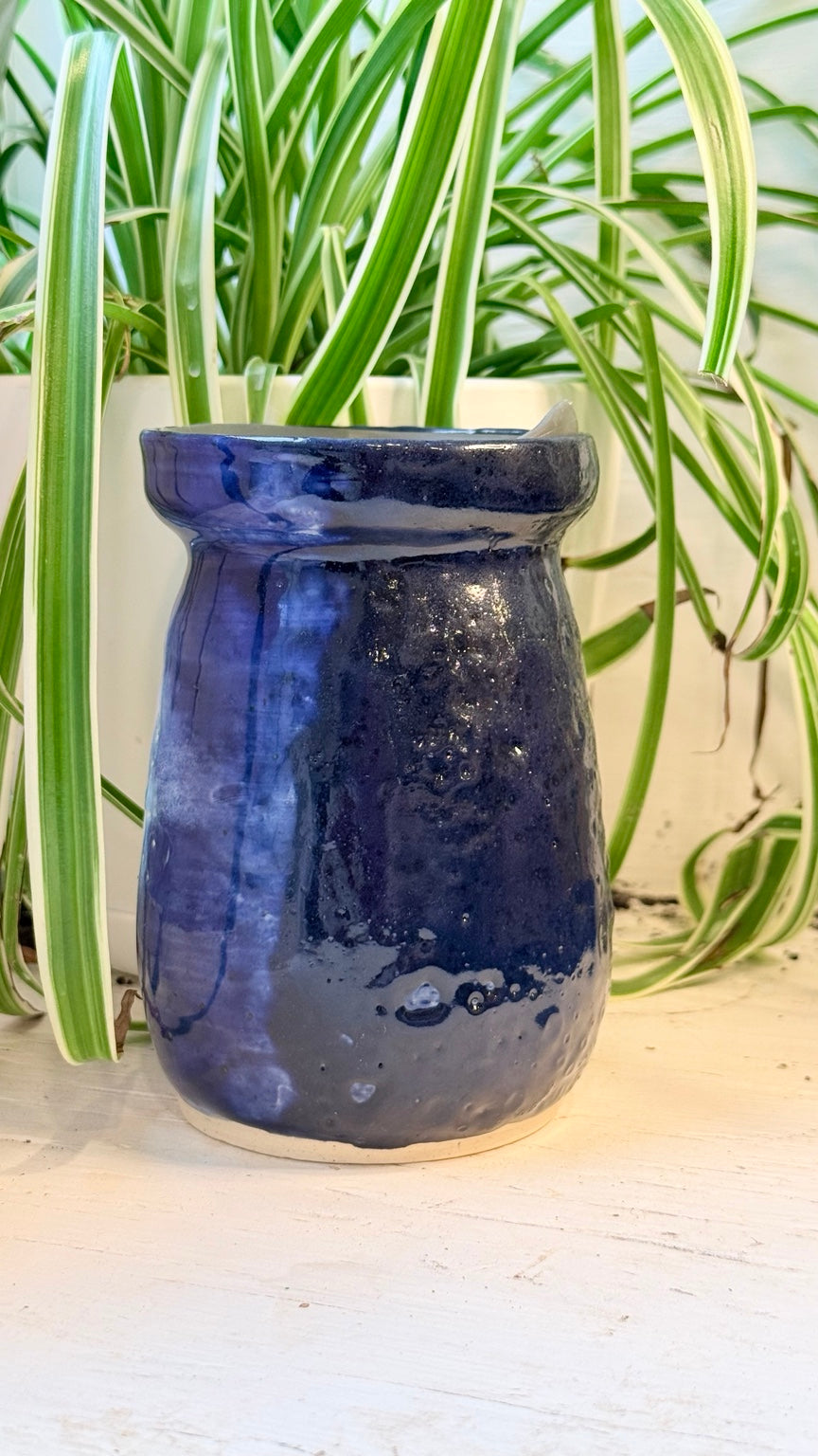 Jack and Sally travel mug — glaze detail view
