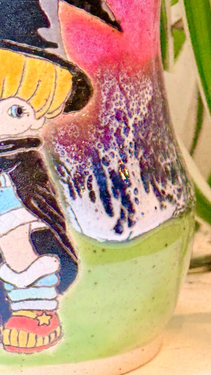 Rainbow Witch 2 glaze detail